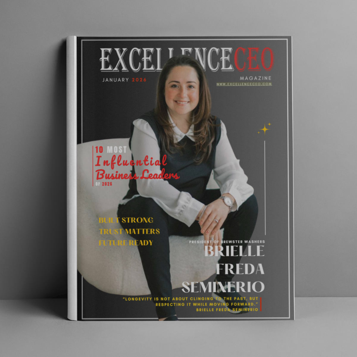 Brewster Washers President Brielle Freda Seminerio Featured in Excellence CEO Magazine